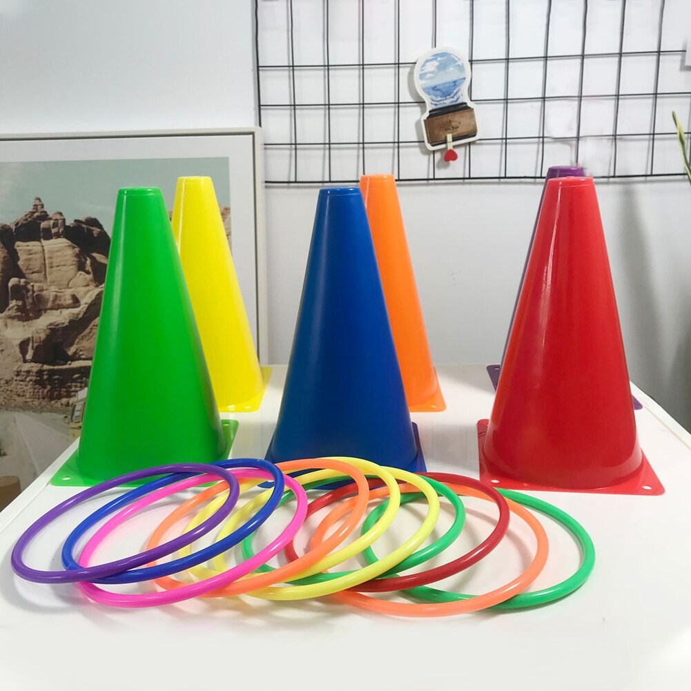 Sports Agility Practice Parent Child Party Toss Ring Set Sensory Training Kids Interactive Throwing Buckets Outdoor Playing Game
