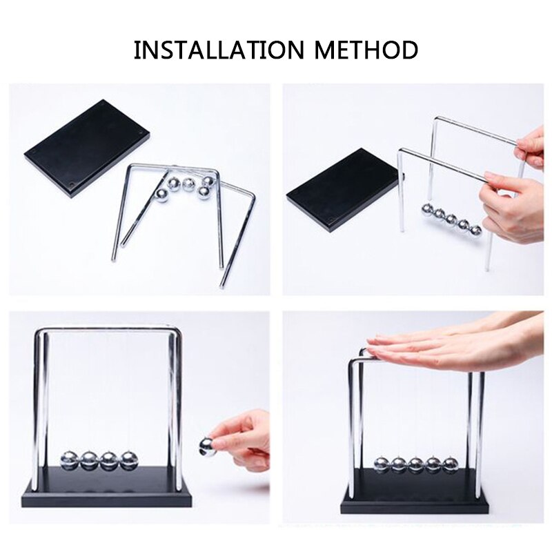 Bolas de péndulo de Newton para decoración de mesa de escritorio, bolas de péndulo de ciencias físicas, 1 Uds.