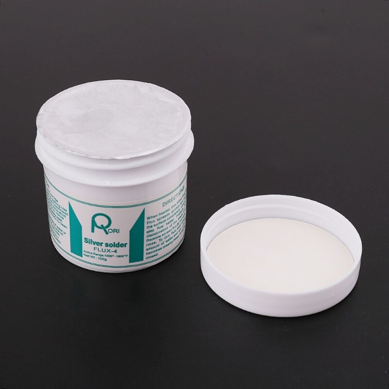 Flujo de pasta de soldadura, latón plateado, polvo para soldar para soldadura de cobre y aluminio, 100g