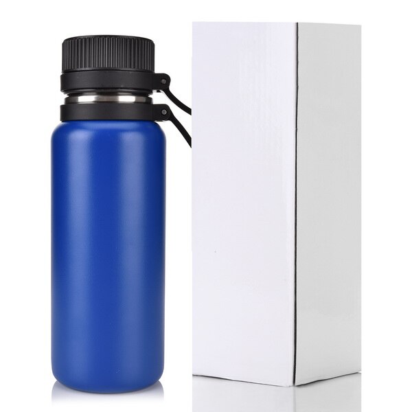 Stainless Steel Water Bottle Popular Powder Coated Double Wall Vacuum Insulated Water Bottle Cold for 24 hours & for 12 hour: Blue