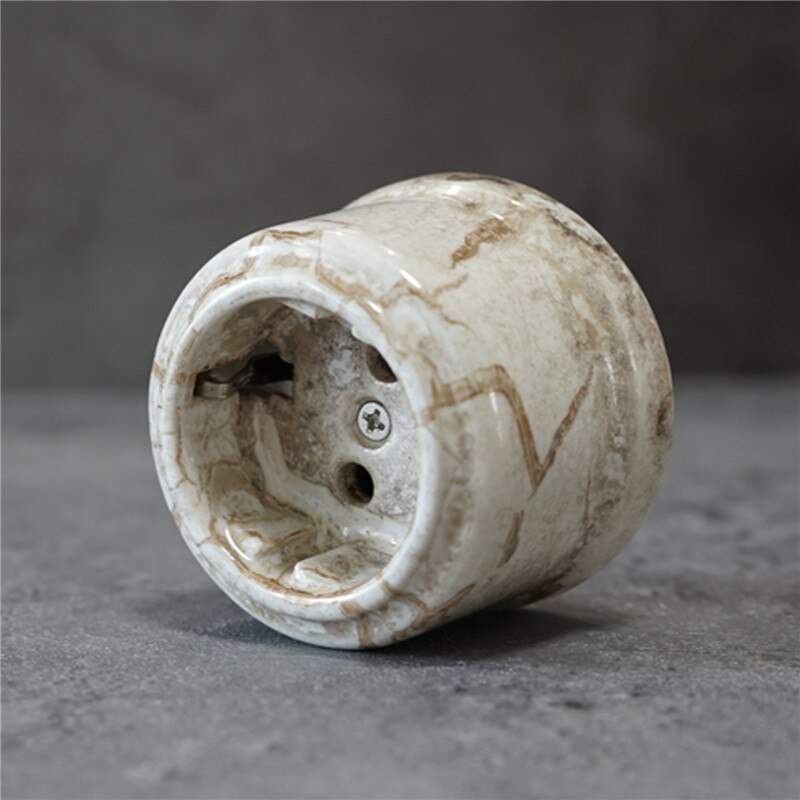 Vintage Porcelain Wall Socket Surface Mounted Germany Ceramic Socket