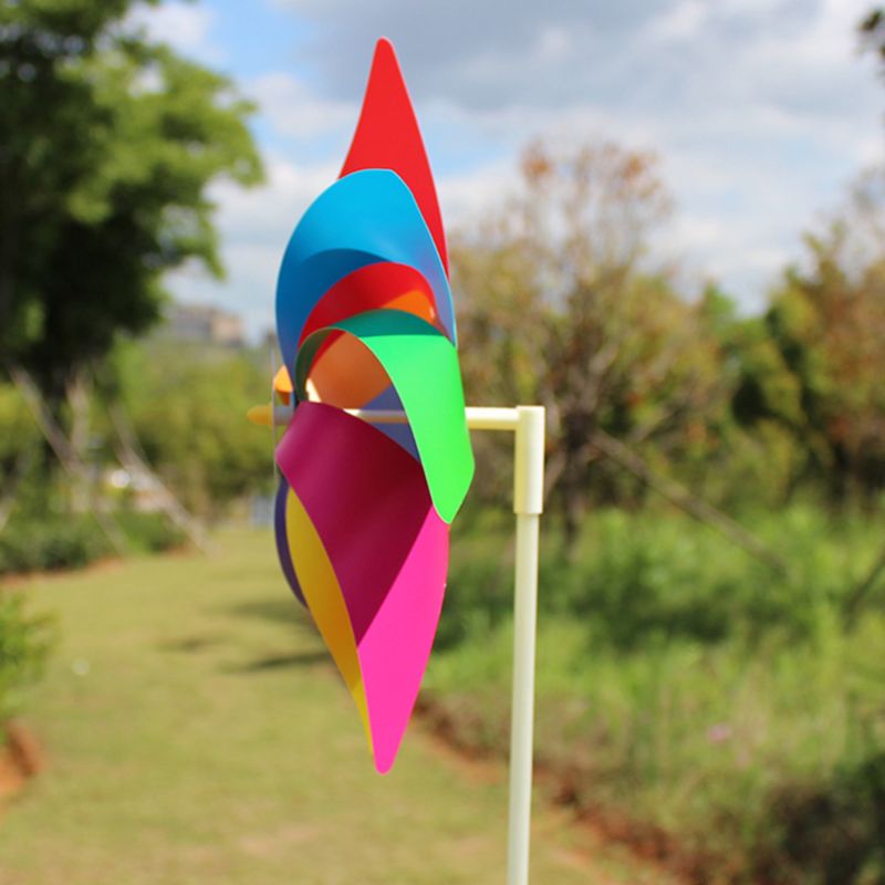 Plastic Kleurrijke Windmolen Wind Spinner Kids Speelgoed Lawn Yard Party Decor Outdoor Handgemaakte