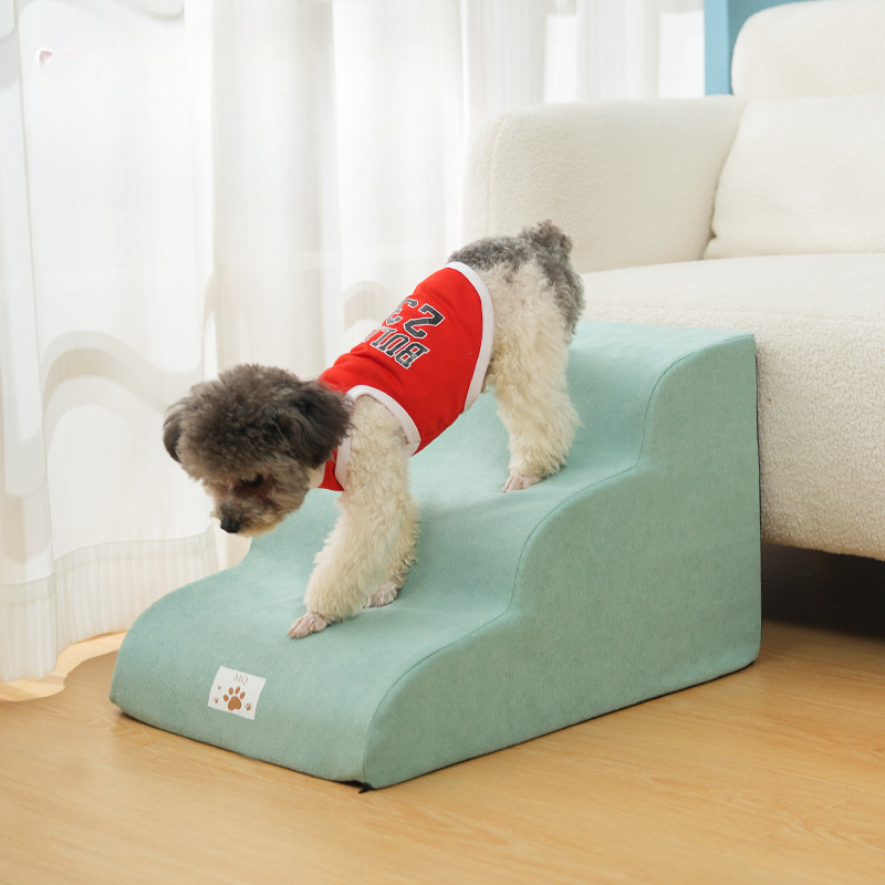 Escalera de 2/3 escalones para mascotas, rampa para perros/gatos, esponja de espuma viscoelástica, sofá para perros, rampa de entrenamiento extraíble y lavable para mascotas, escaleras, suministros para mascotas