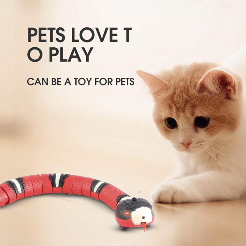 Cat Toy Pet Remote Control Snake Crawl Toy Funny Cat Interactive Toy Emulation Cobra Electric Toys USB Charging Dog Supplies