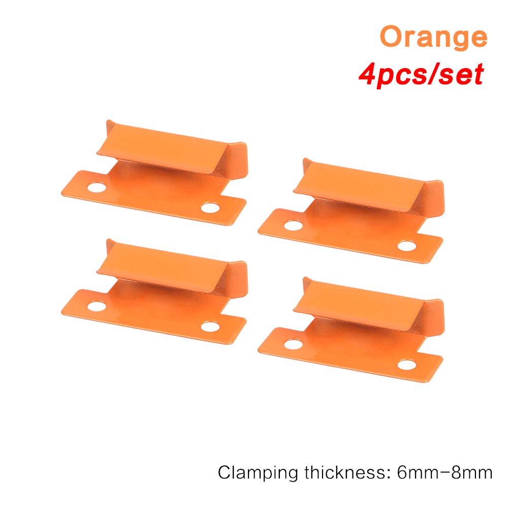 XCR3D 4pcs 3D Printer Parts Glass Platform Clamp Heated Bed Clip Colours Stainless Steel Plate Holder with Pull Ring for ender 3: 4pcs Orange