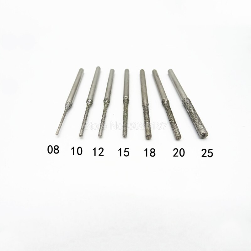 1 Pcs 2.35 MM Schacht Boor Diamant Slijpen Hoofd Bit Set Tool Voor Rotary Fijne Tip Naald Bits Bramen Metalen steen Jade