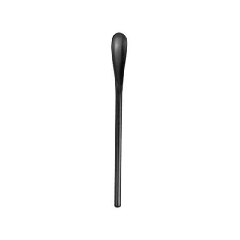 Roestvrij Stalen Lepel Lange Kalebas Handvat Mengen Roeren Ice Thee Koffie Lepel Bar Servies Spiegel Polijsten: Black / 13cm