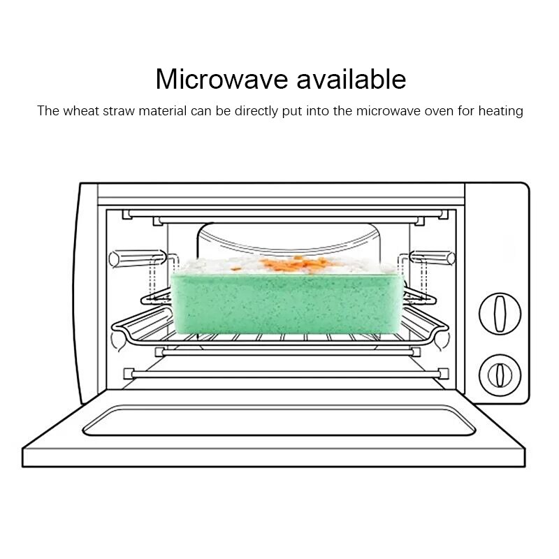 Keuken 900Ml Magnetron Lunchbox Tarwestro Servies Voedsel Opslag Container Kinderen Kids School Office Draagbare Bento Box