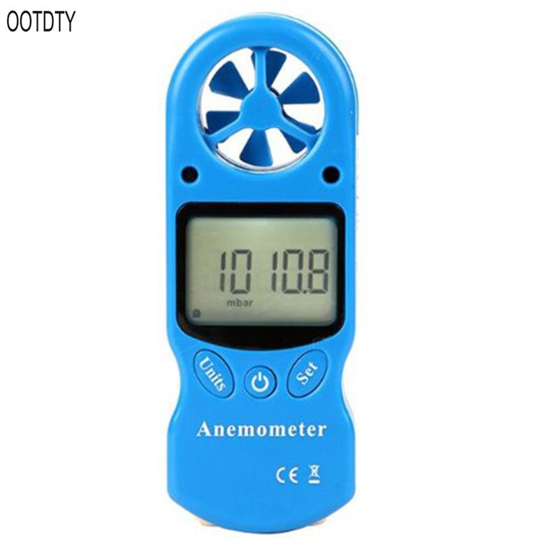 8 In 1 TL-302 Digitale Anemometer Lcd Display Thermometer Hygrometer Temperatuur Vochtigheid Wind Snelheid Chill Luchtdruk: Blauw