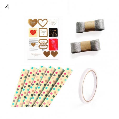Papier d&#39;emballage pour bonbons, sans odeur, pratique, pliable, festif, tactile, emballage, 1 ensemble: 4