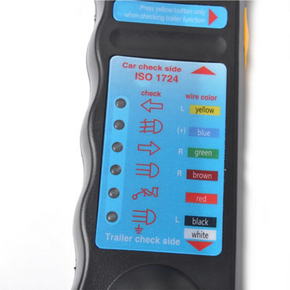 Car Trailer Tester 7 Pin Towing Light Cable Circuit Plug Socket Cable Tester with 12V Electrics Diagnostic Tools