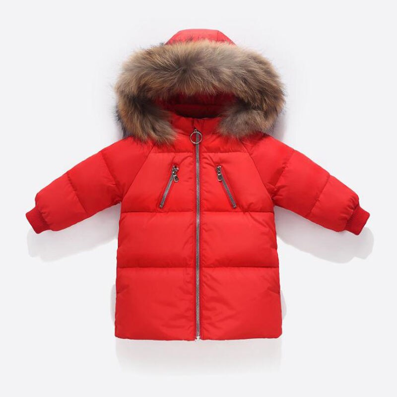 Hooded Infant Winter Jacket Down Russian Winter Clothes Fur Girl Winter Snowsuit for Baby: Color 5 / 110cm