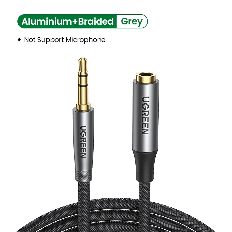 Ugreen 3,5mm Erweiterung Audio- Kabel Männlichen zu Weiblichen Aux Kabel Kopfhörer Kabel 3,5mm verlängerung kabel für iPhone 6s MP3 MP4 Spieler: Aluminum Braided / 2m