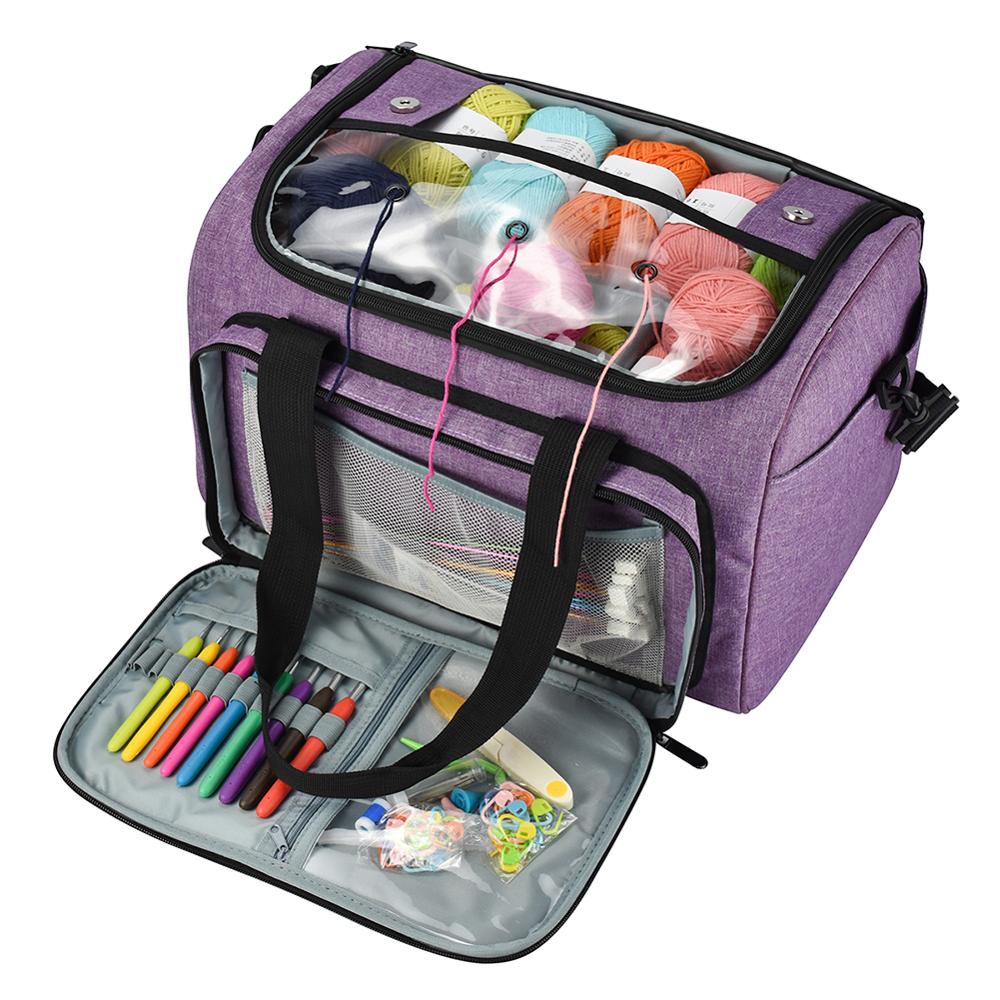 1Pcs Knitting Bag Home Daily Storage Bag Wool Yarn Crochet Sewing Needle Handbag Weaving Tool Tote Yarn Storage Portable
