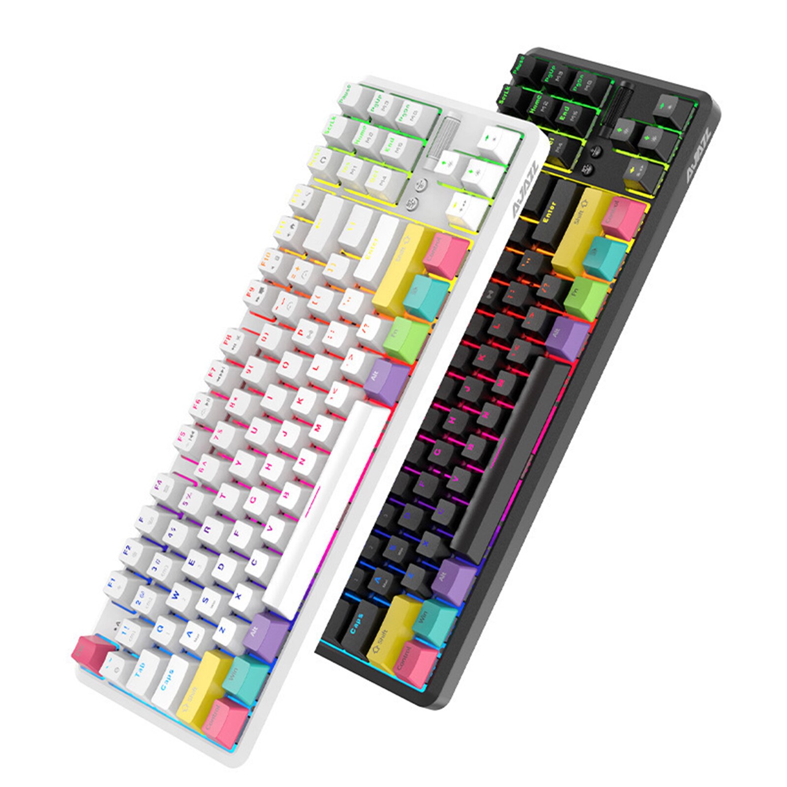 Ajazz K870T Mechanische Toetsenbord Met Rgb Backlit Draadloze Bluetooth Gaming Toetsenbord Pbt Keycaps 87 Toetsen