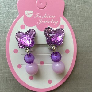 Koreaanse versie van de vrouwelijke kinderen sieraden zonder doorboord oor clip oorbellen baby prinses kristallen sieraden: CT020