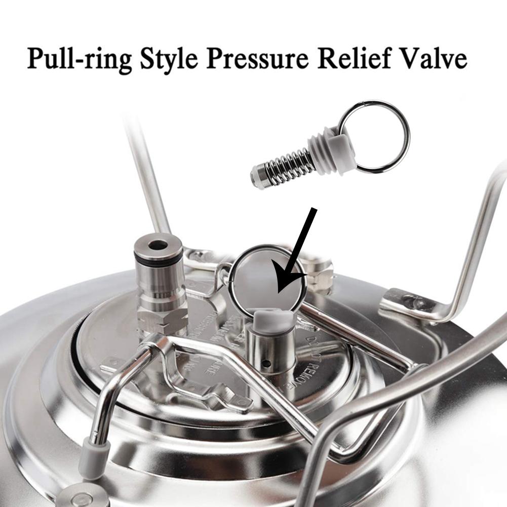 5Pcs Stainless Steel Ball Lock Keg Pressure Relief Valve Beer Brewing Accessory