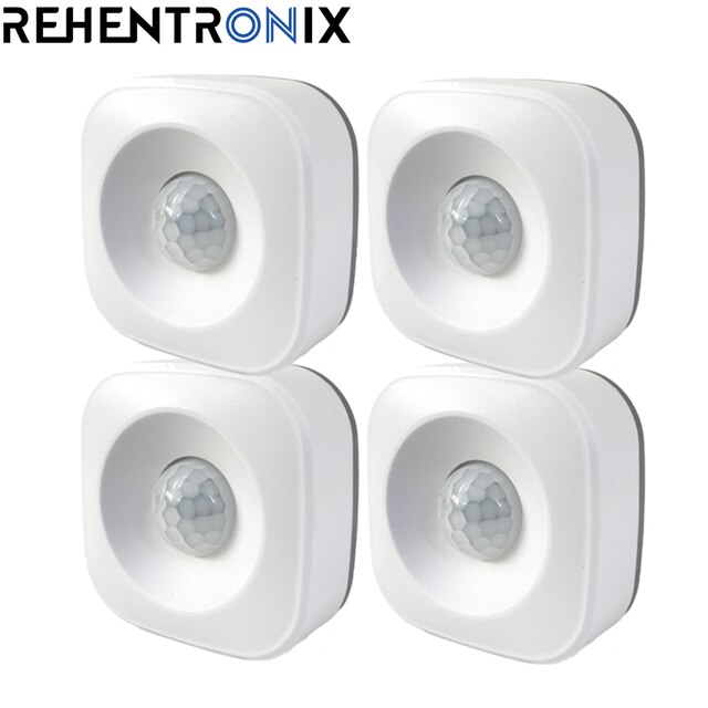 Tuya PIR Sensor Motion Detector Smart Life APP Scenario Set Movement WIFI Sensor Wireless Home Security System Works With Alexa: 4PCs