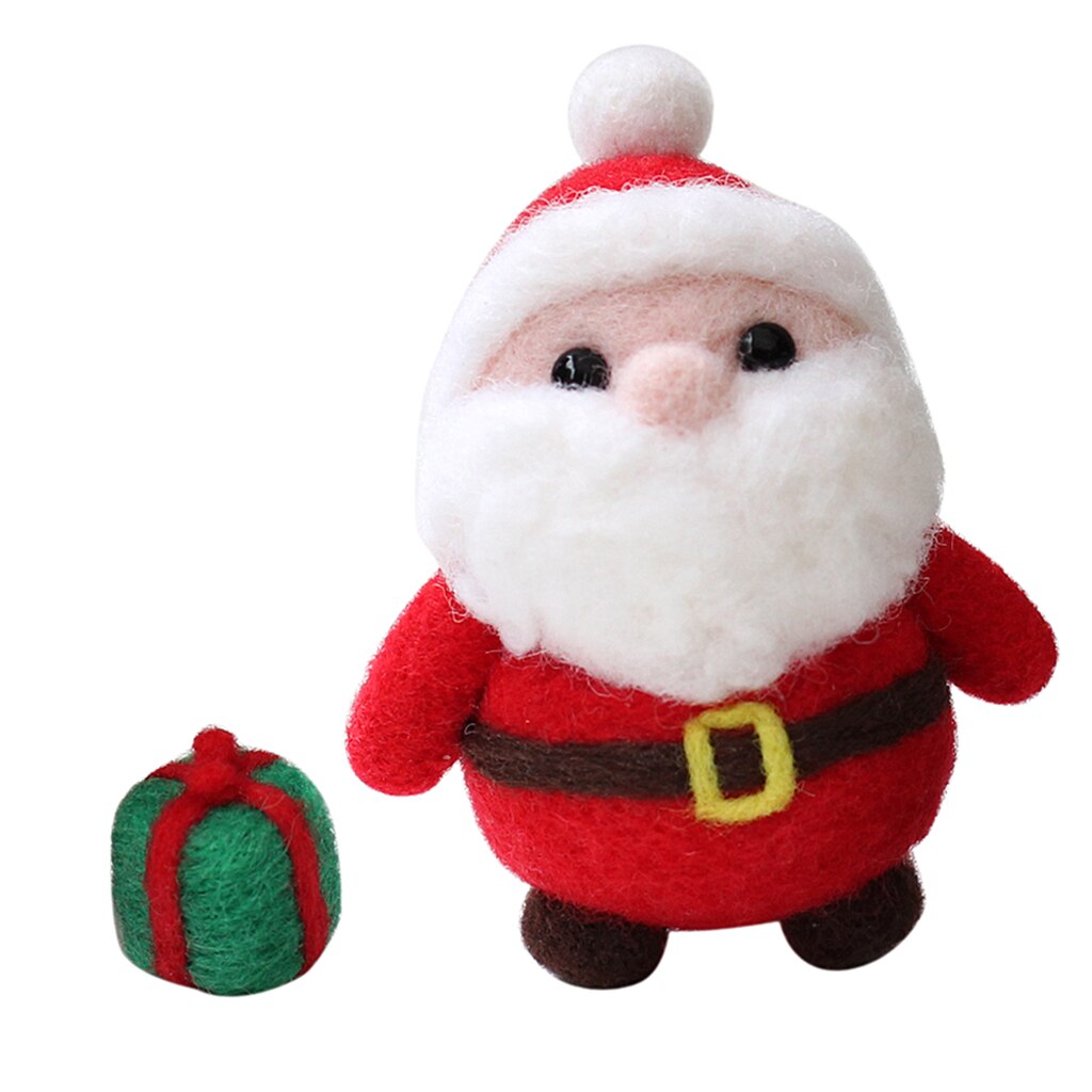 DIY Christmas Santa Claus Craft Felt Needle Felting Kit For Beginner with Tools