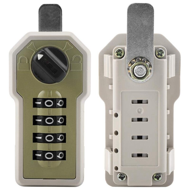 Combination Lock Wall Mounted 4 Digit Code Password Cam Cabinet Convenient Security Coded Lock with Key for Storage Box