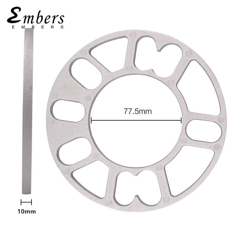 Espaciadores de rueda de aleación de aluminio, adaptadores de cubo de neumático de junta de 3mm, 5mm, 6mm, 8mm y 10mm para 4x100, 5x108, 5x112, 5x114,3, 5x120 (2 piezas): Multicolor