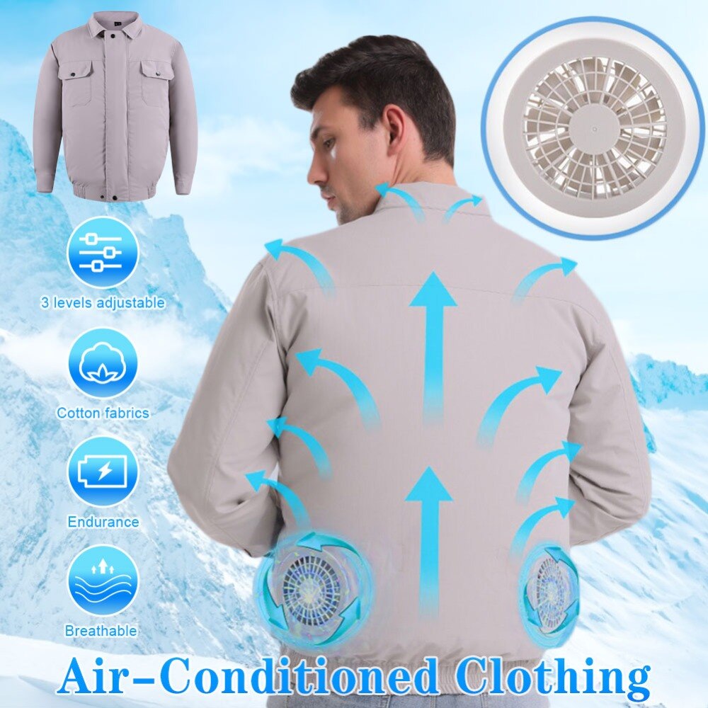 Chaqueta de refrigeración para exteriores para hombre, ropa de aire acondicionado, protección solar, resistente al desgaste, para trabajo y construcción, Verano