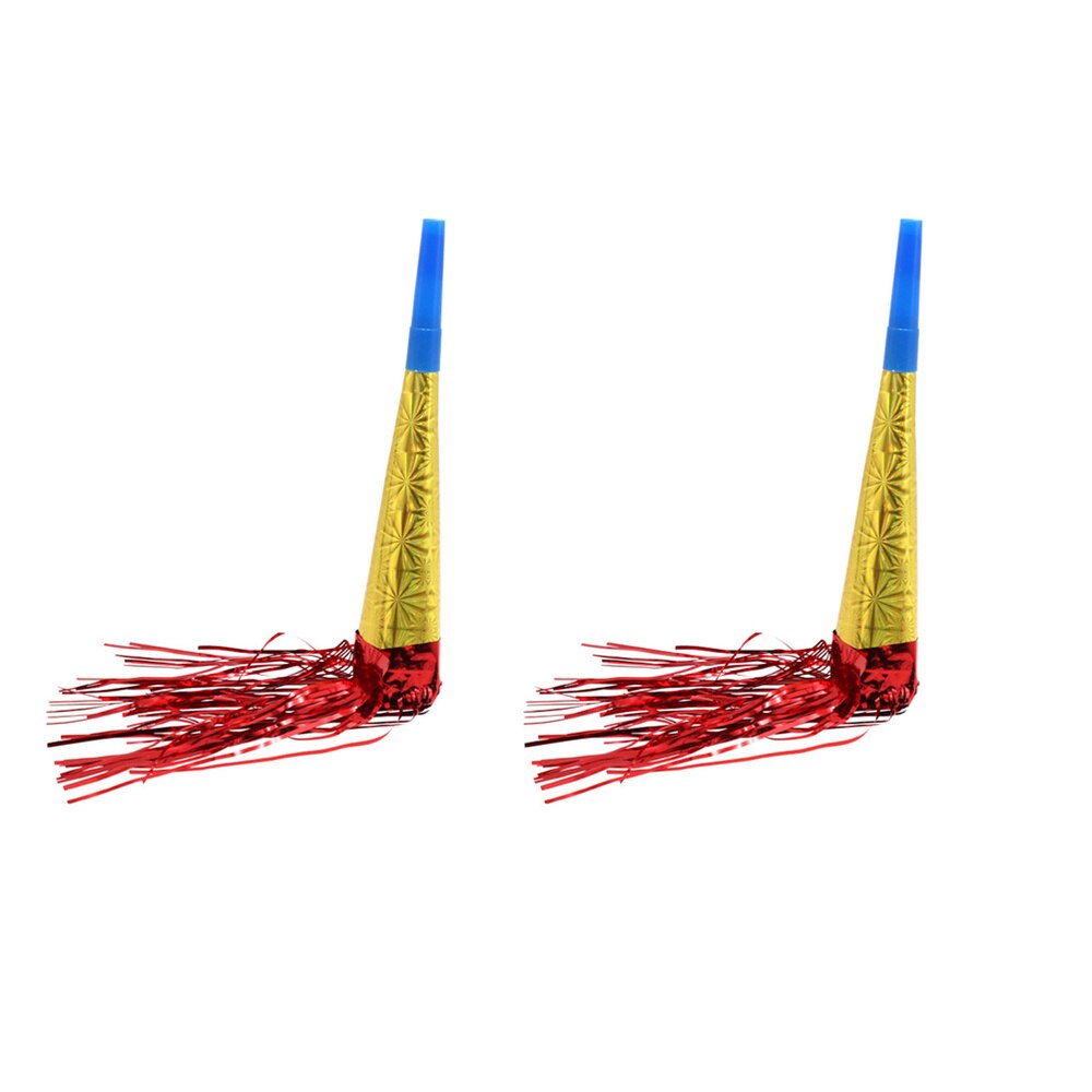 25pcs Whistle Chic Stylish Birthday Party Plastic Whistles Party Paper Whistle Party Atmosphere Props Party Trumpet Whi