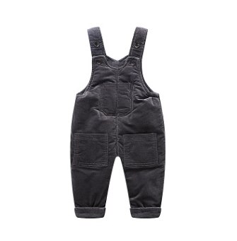 freundlicher freundlicher Overall Winter Hosen Jungen Mädchen Tasche Kabel Dicken lässig Overall Overall Baby Kleidung Overall 0-3T: grau / 100