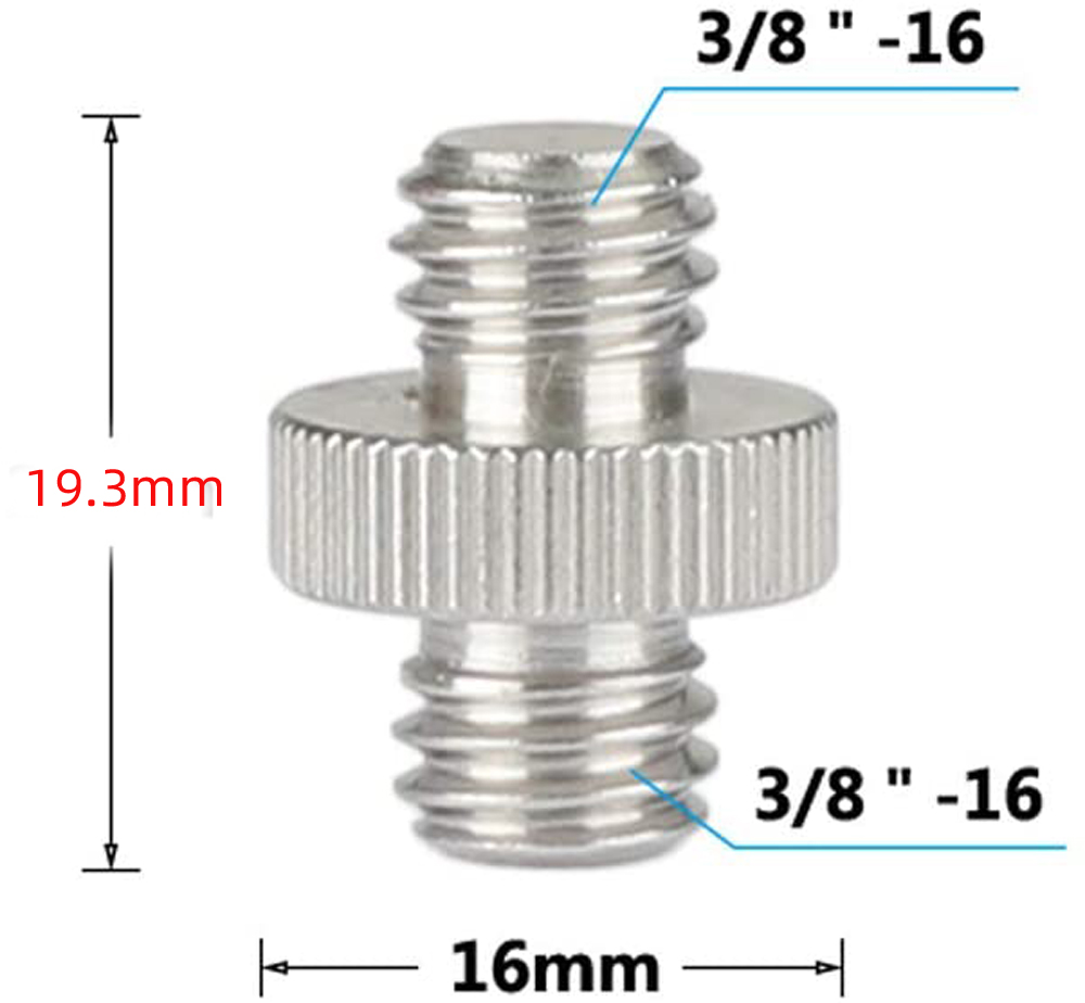 5 Stuks 3/8 "-16 Male Naar 3/8"-16 Schroef Adapter Voor Camera Statief En Andere Apparatuur