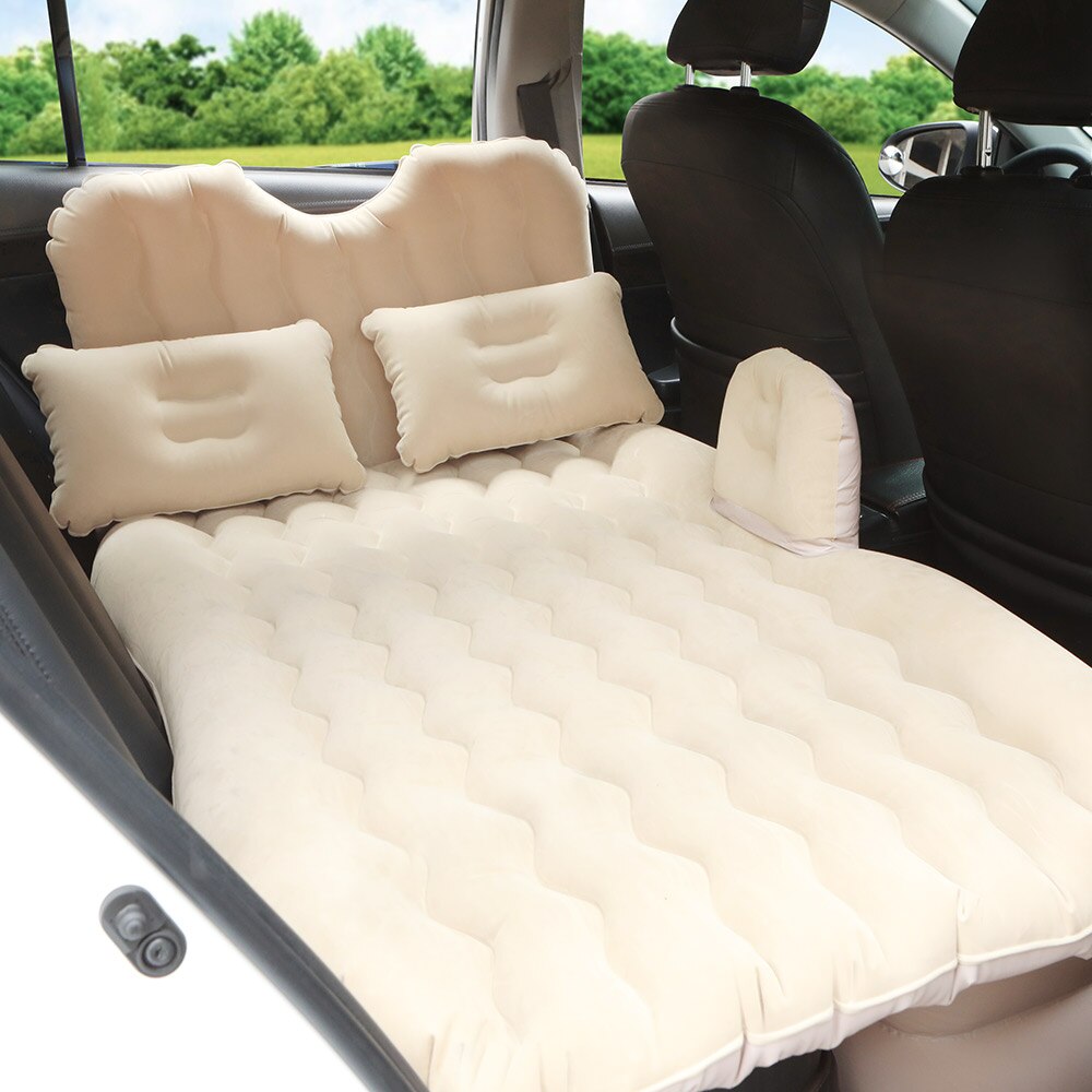 Pvc Flocking Camping Comfortable Car Inflatable Air Bed For Car Back Seat Travel Mattress Bed