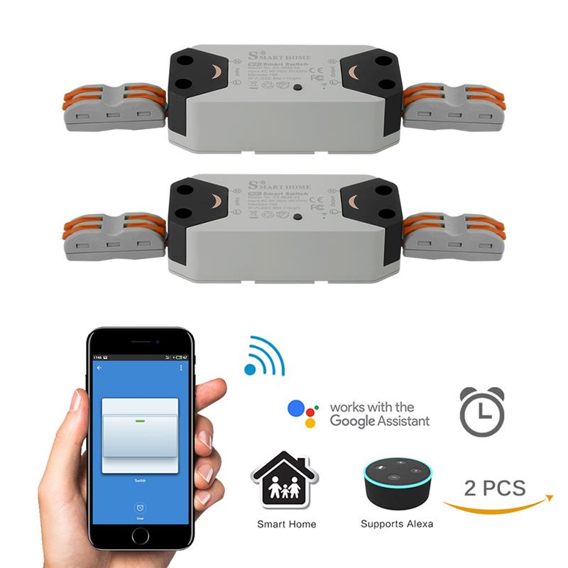 For Light Wire Connecting Smart WiFi Switch Compact Splice Wire Conductors Cable Clamp Terminal Block Spring Connector Switch: 2pcs