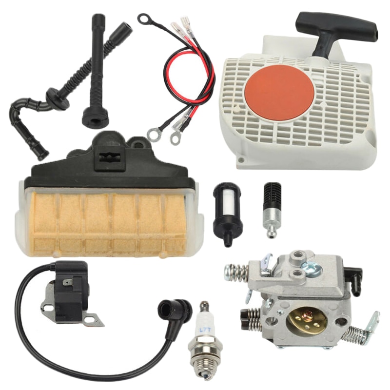 Kit de carburateur Ture Up pour Stihl MS230 MS250 021 023 025 MS210, démarreur à bougie de recul, filtre à Air, bobine d'allumage