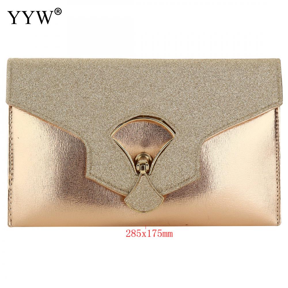 Gold Evening Clutch Tassen Voor Vrouwen Lederen Luxe Portemonnees Handtassen Vrouwelijke Avondtassen Kleine Wedding Party Bag