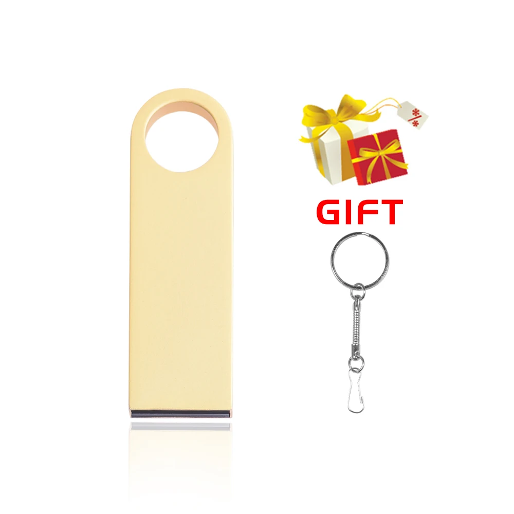 Hochgeschwindigkeits-USB-3. 0-Flash-Laufwerke 64GB Metall schwarz 32GB USB-Stick 16GB wasserdichter Memory-Stick kostenlos Schlüssel anhänger Geschäft u Disk: Gold / 4GB