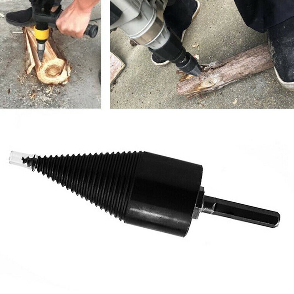 Hex Shank Fast Firewood Drill Bit Multifunction Carbon Steel Punch Tool Screw Splitting Home Wood Splitter Cutting