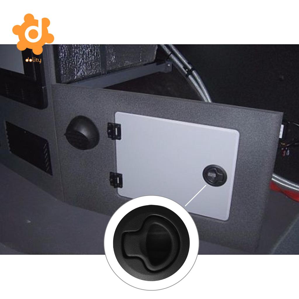 2-inch Round Black Plastic Flush Slam Latch Hatch 1/2'' Door for Marine Boat RV Caravan Attractive flush-mount styling