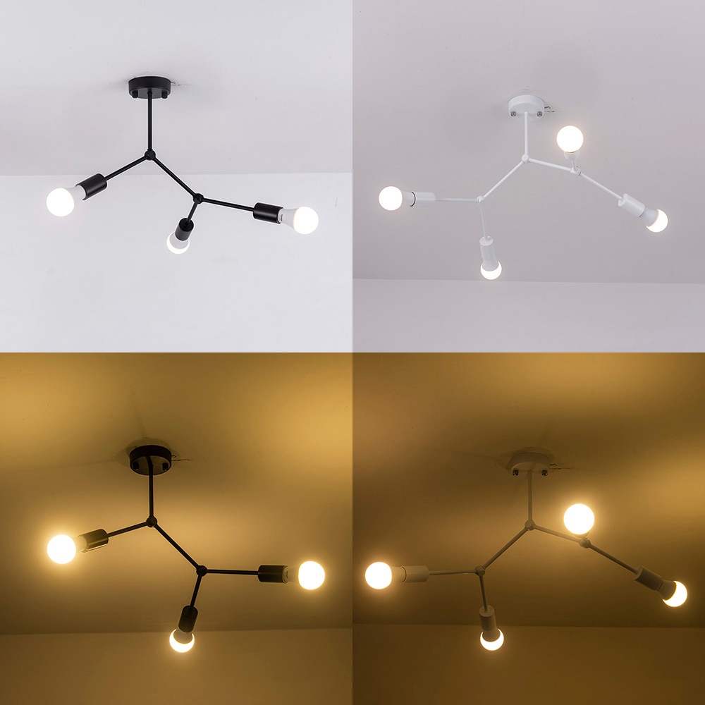 Loft moderne LED lustre lumière arbre branche lustre lampe lustre décoratif lustre plafonnier pour cuisine salon