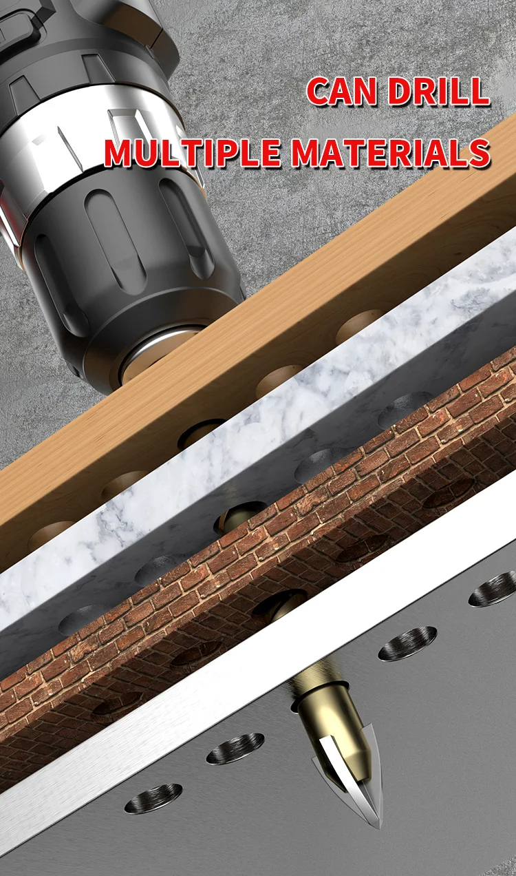 1 Stuks 3-12 Mm Cross Hexagon Tegel Boor Multifunctionele Vierkantige Boren Tool Beton Gat Opener Cross tegel Boor