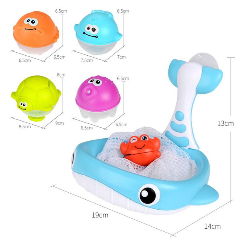 Bad Schießen Spielzeug Whale Fischernetz Baby Baden Spielzeug Kinder Nette Wasser Spray Dusche Spiel Schwimmen Wasser Spielzeug Kinder pools