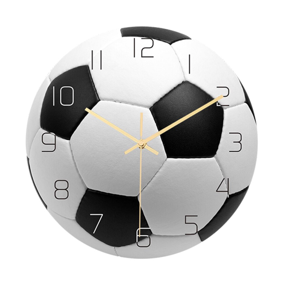 Wall Clock Acrylic Football Hanging Clock Mute Movement Decorative Wall Clocks Decor for Living Room Bedroom Stu