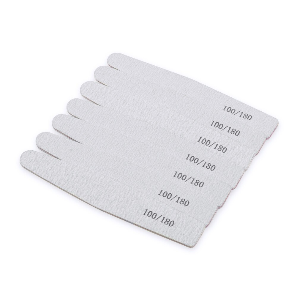 Phoenixy Nail File 100/180 Half Moon Sandpaper Nail Sanding Blocks Grinding Polishing Manicure Care Tools