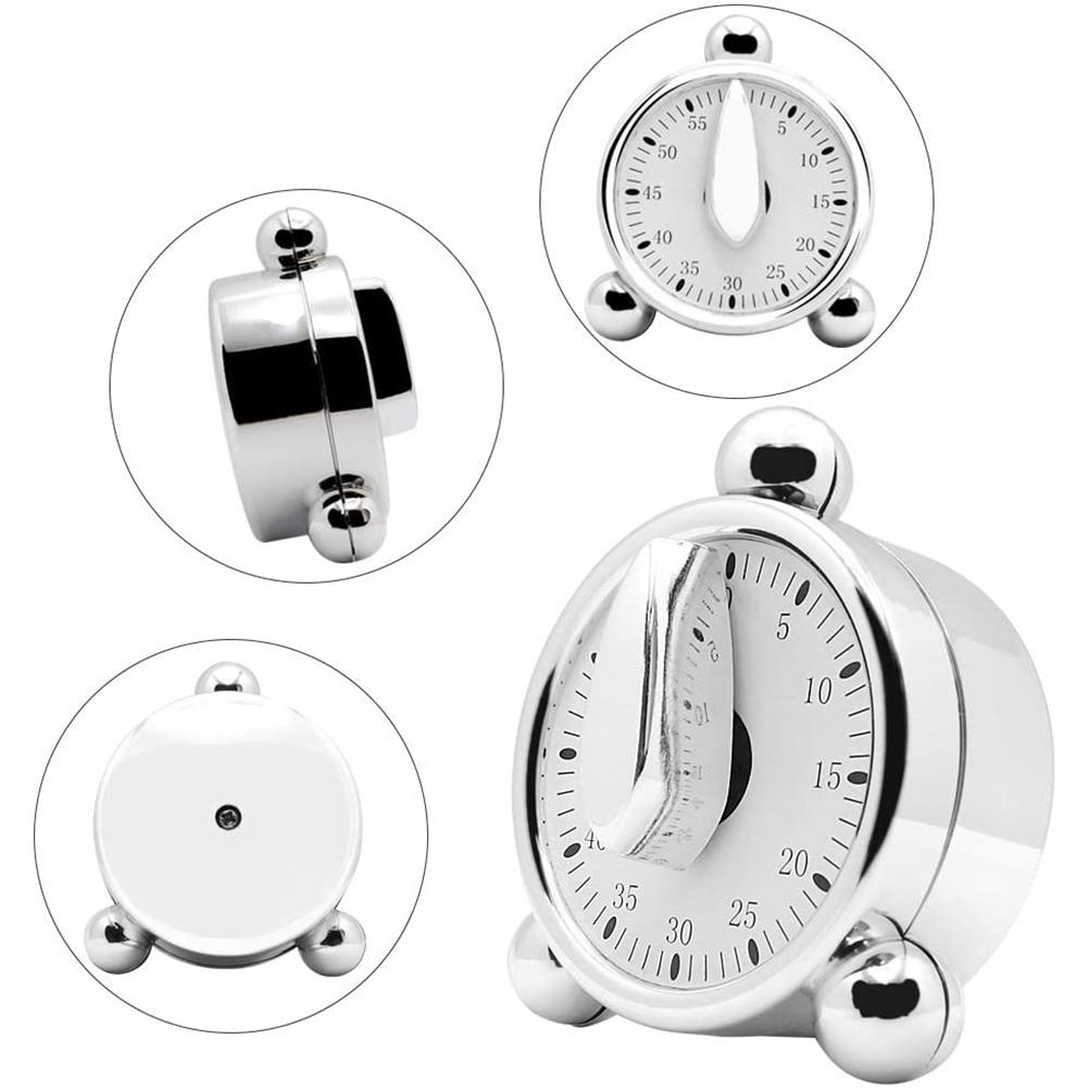 60 Minutes Countdown Alarm Clock Kitchen Timer Mechanical Timer for Cooking Baking Kids Classroom Meeting Management Teaching
