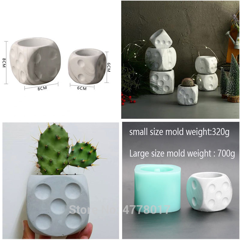 Diamond beton siliconen mallen Vele vormen Uil mallen voor cement cactus pot ambachten klei gips mold siliconen vormen