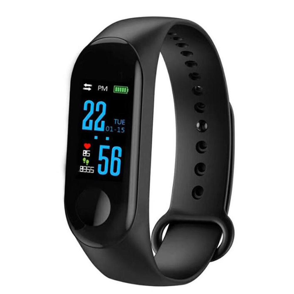 Waterproof Pedometer M3 Smart Bracelet Message Remind health Monitoring Sport Wrist Band Wristband Watches: Black