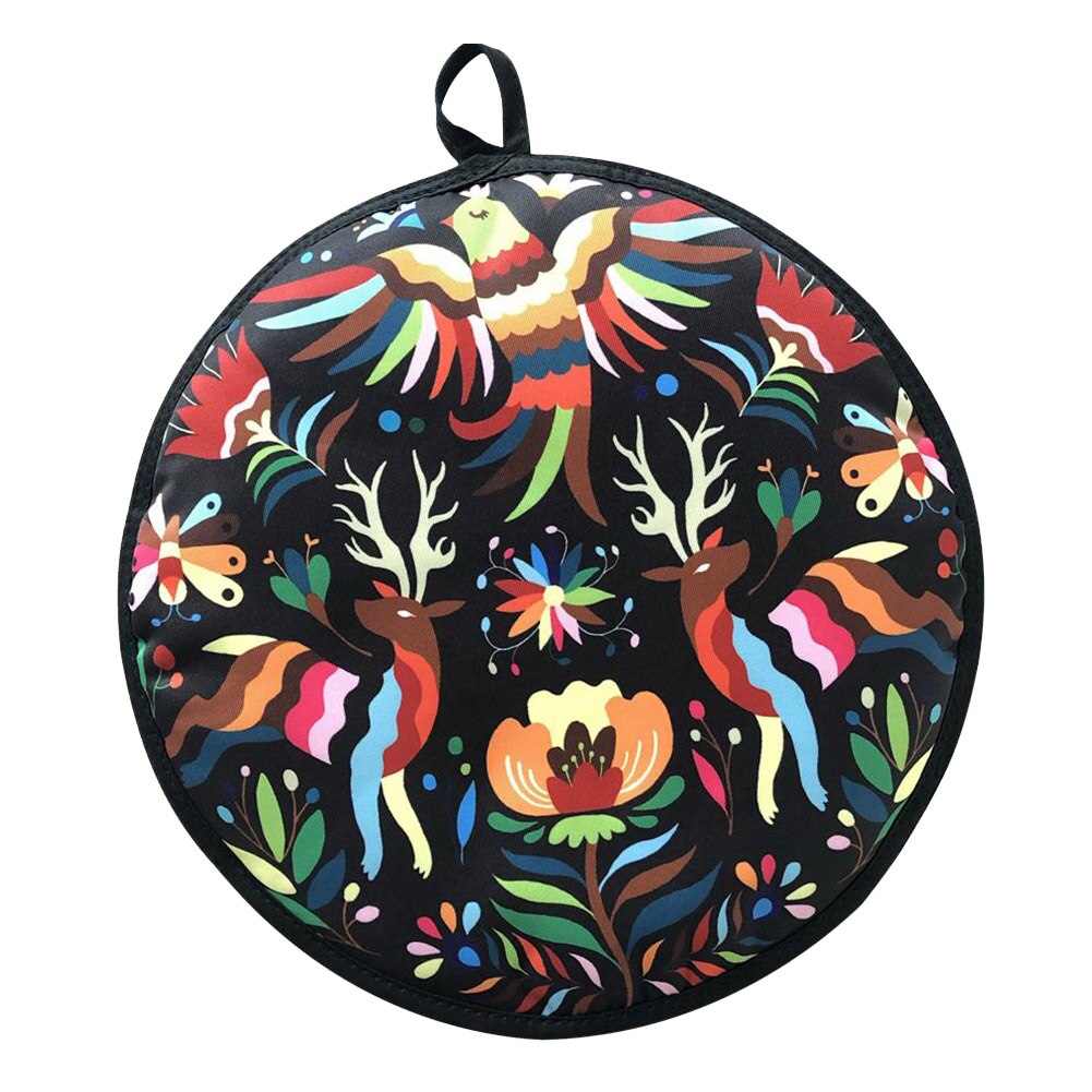 Burrito – sac en tissu de 12 pouces, Portable, pochette chauffante pour Tortilla, pour la maison, pour micro-ondes, Restaurant, crêpes, farine imprimée résistante à la chaleur: 3