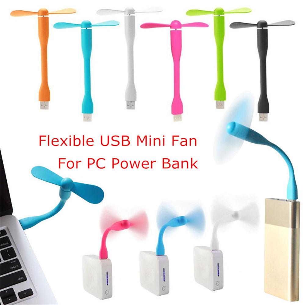 ! Flexible USB Mini Fan Portable Detachable Cooling Fan For PC Power Bank USB Devices