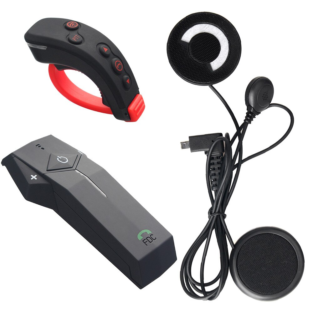Freedconn Moto Bluetooth Intercom Met Afstandsbediening Interphone Headset Nfc Fm Functie Handsfree Moto Rcycle Helm Speaker: soft microphone