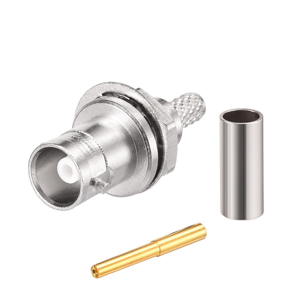 Superbat Mini BNC 75 Ohm Crimp Female Straight Bulkhead Connector for RG179 Coaxial Cable