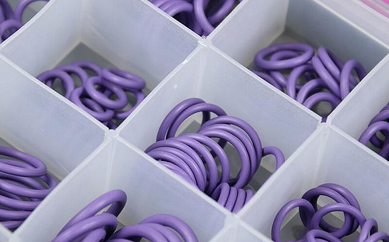 O-Ring Dichtung Bausatz Sortiment einstellen R134a R12 HNBR Gummi Für Auto Automobil A/C Klimaanlage System verrotten/Grün/Lila: Violett 270Stck