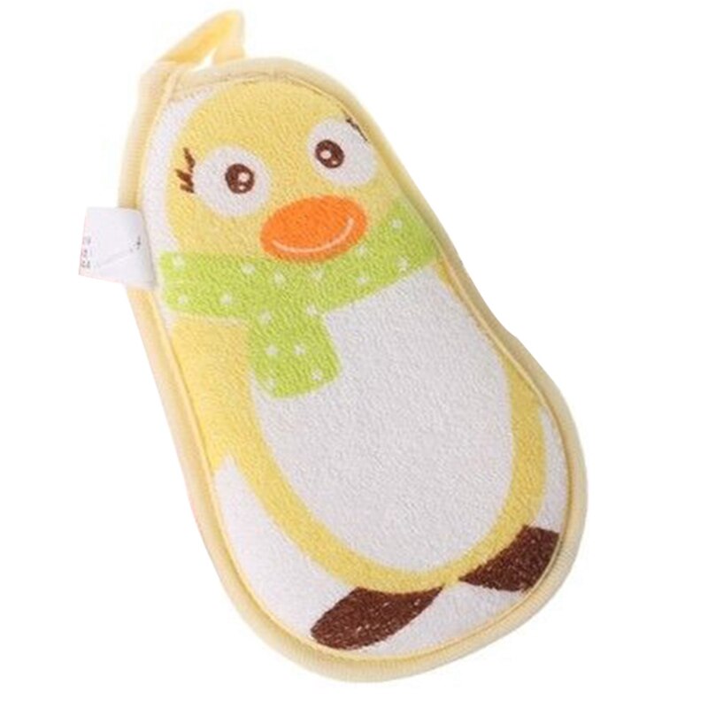 Cute Little Penguin Bath Brush For Baby Infant Shower Faucet Bath Brushes Sponge Rubbing Body Wash Shower Brushes Bath Tools: YW